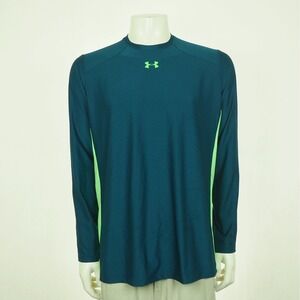 Under Armour UA Fitted Training Tee Shirt Mens Sz XL Blue HeatGear Gym Workout
